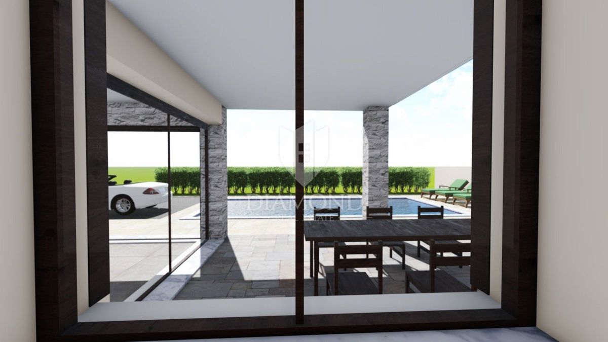 Umag, okolica! Zemljišče s projektom in gradbenim dovoljenjem!