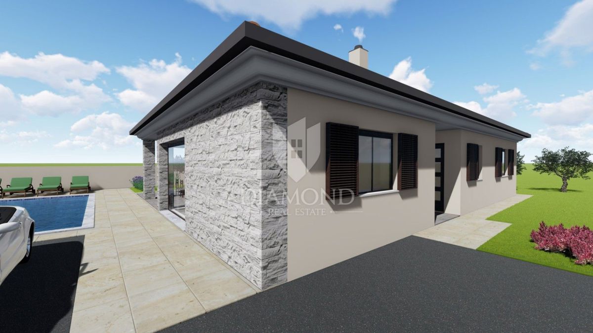 Umag, okolica! Zemljišče s projektom in gradbenim dovoljenjem!