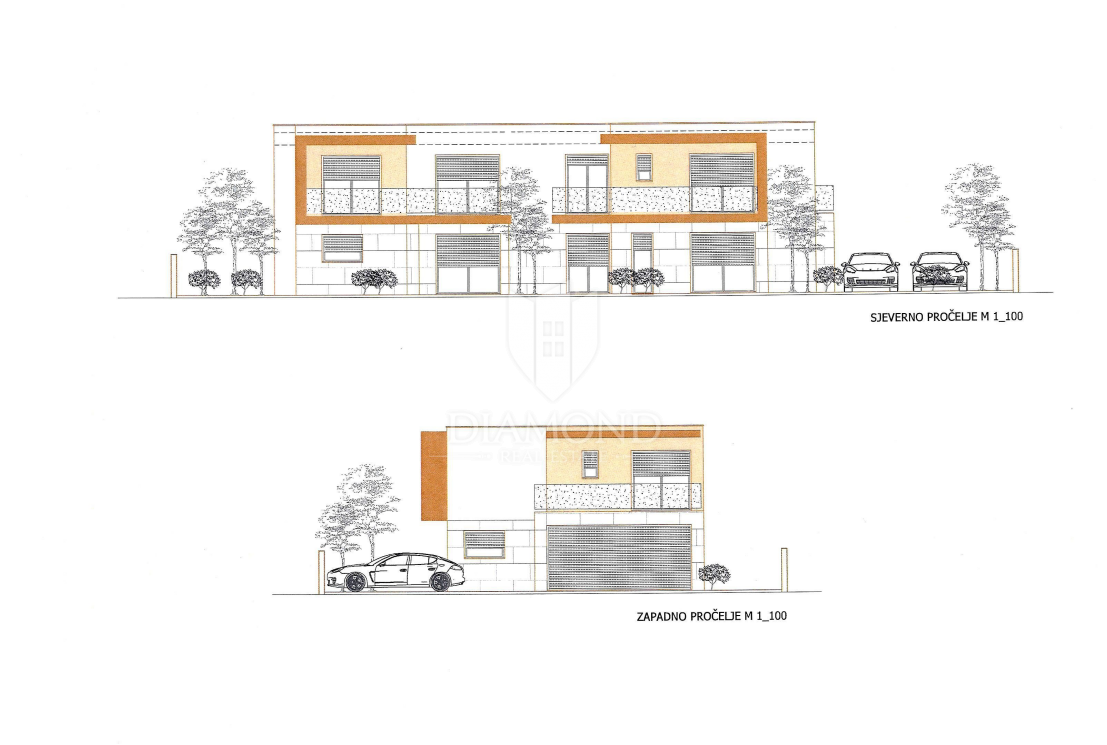 Gradbeno zemljišče s projektom, 300 m od morja, Fažana! 