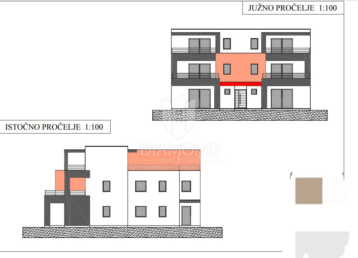 Poreč, okolica, dvoetažni trisobni apartma s pogledom na morje!