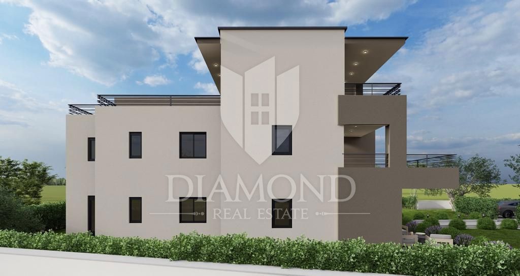 Poreč, okolica, dvoetažni trisobni apartma s pogledom na morje!