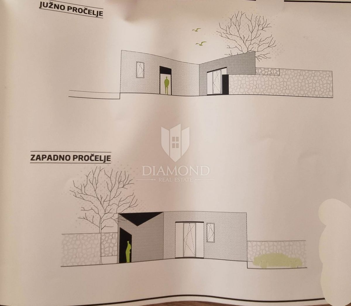 Rovinj, okolica, zemljišče s projektom - PRILOŽNOST!!!