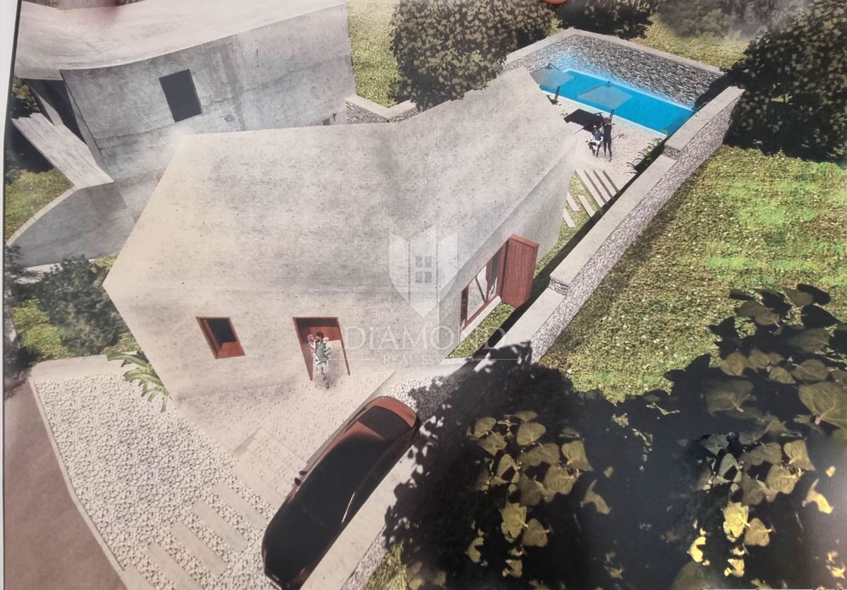 Rovinj, okolica, zemljišče s projektom - PRILOŽNOST!!!