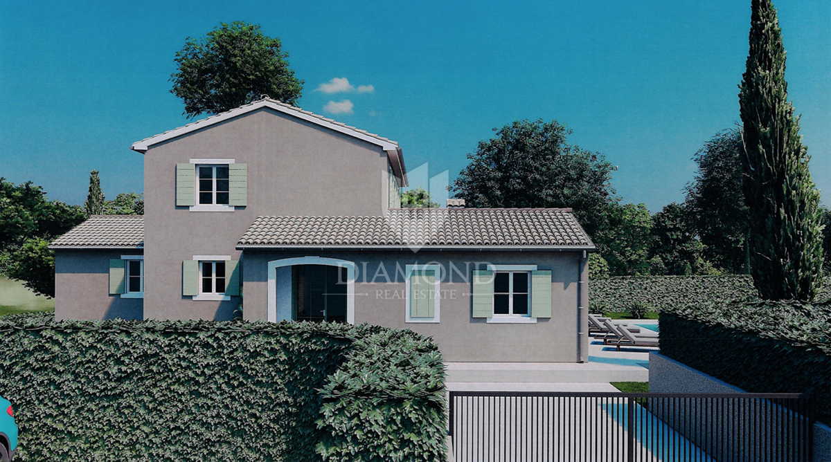 Sv. Lovreč – zemljišče 982 m² z dovoljenjem za vilo in bazen