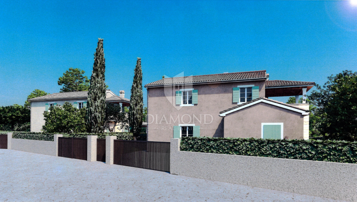 Poreč okolica – zemljišče 771 m² z dovoljenjem za vilo in bazen