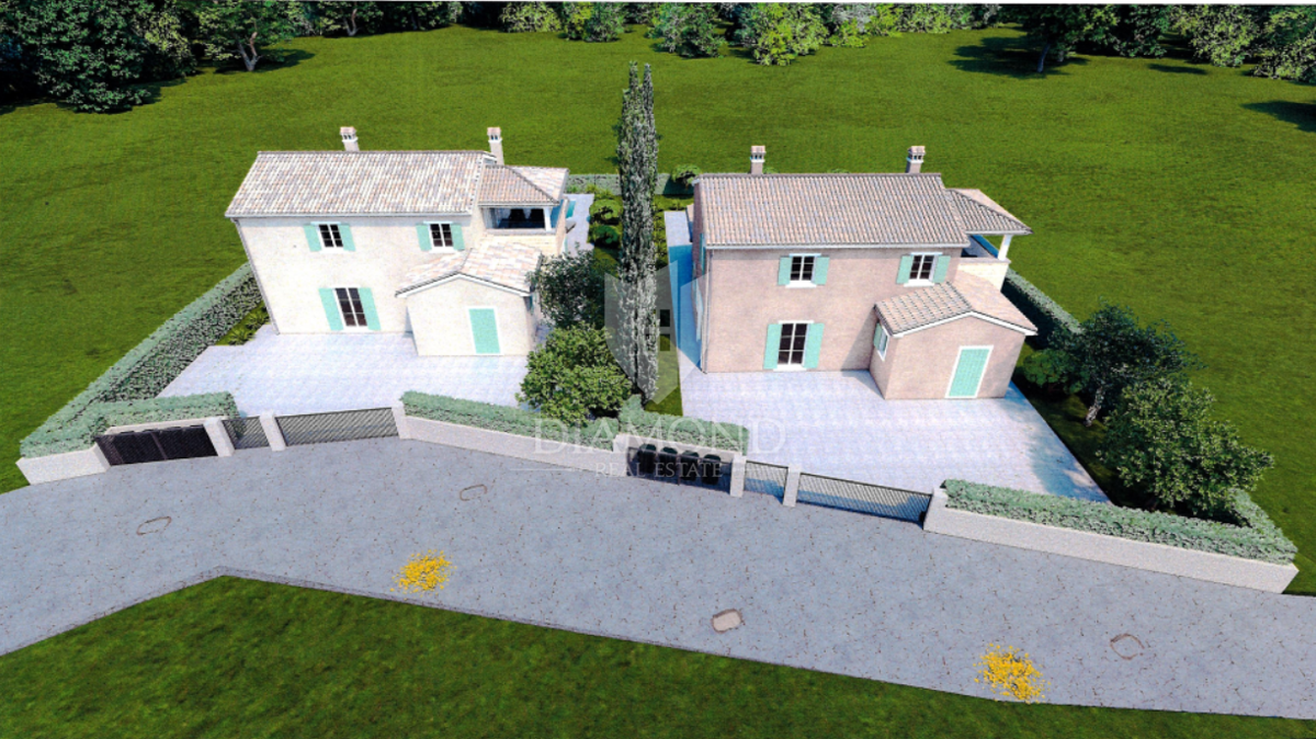 Poreč okolica – zemljišče 771 m² z dovoljenjem za vilo in bazen