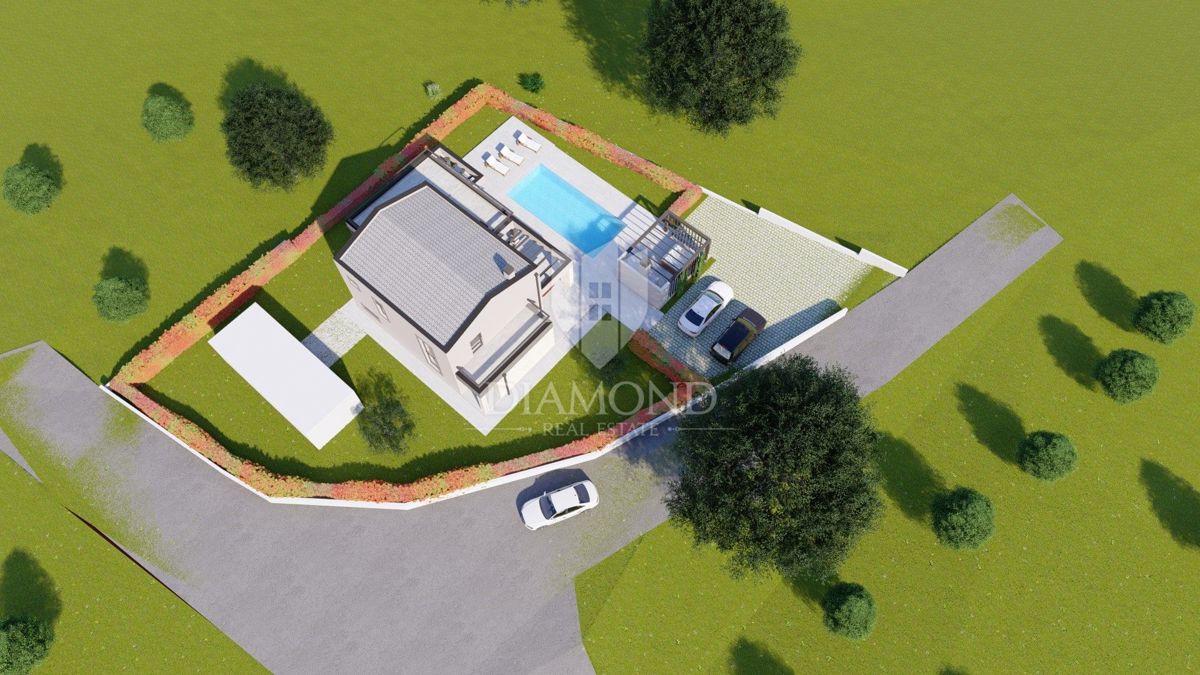 Sv. Lovreč – Moderna montažna vila 190 m² s pogledom na morje