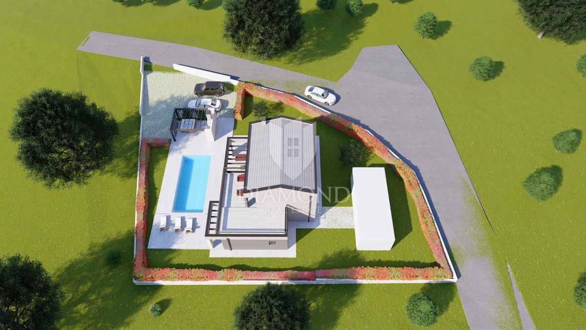 Sv. Lovreč – Moderna montažna vila 190 m² s pogledom na morje
