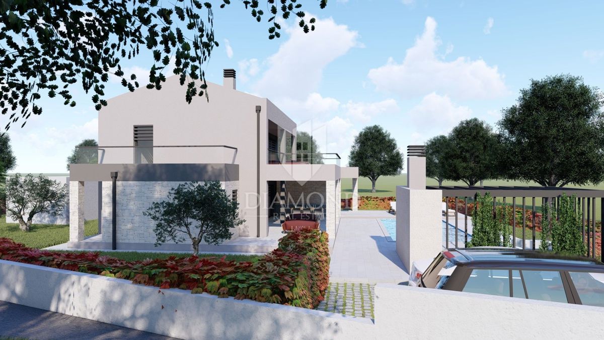 Sv. Lovreč – Moderna montažna vila 190 m² s pogledom na morje