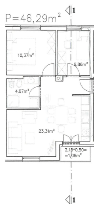 Priložnost! Dvosobno stanovanje v gradnji - Pula