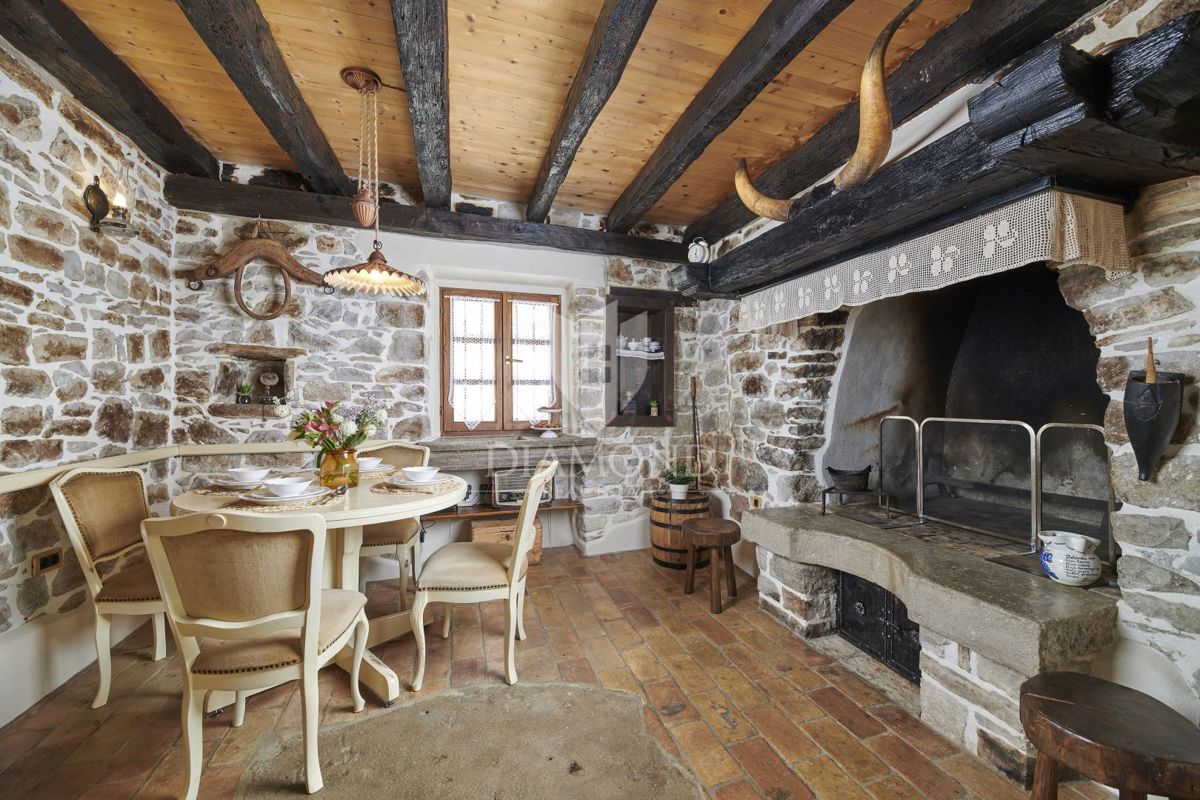 Pazin, okolica, kamnita lepotica z dvema bazenoma