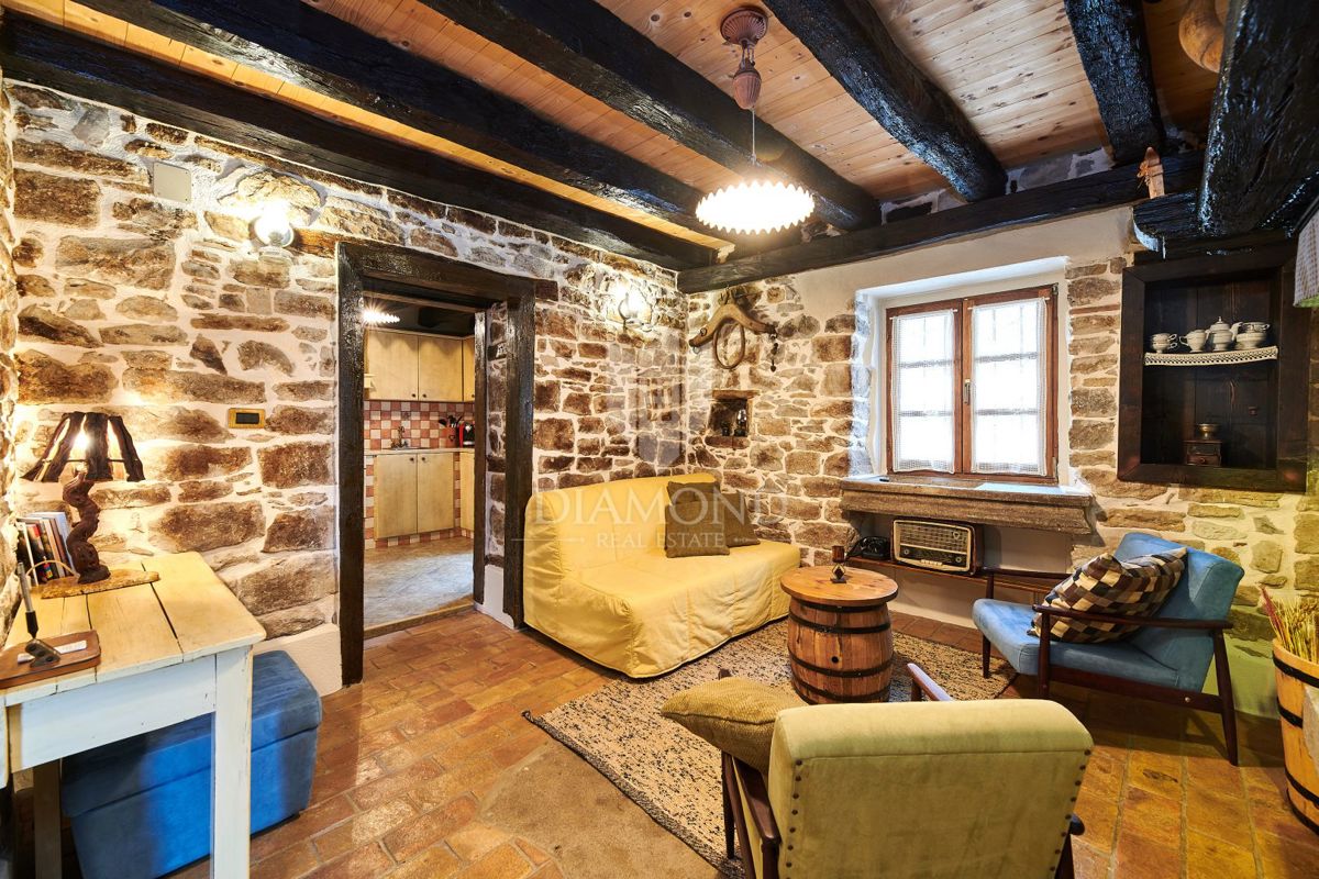 Pazin, okolica, kamnita lepotica z dvema bazenoma