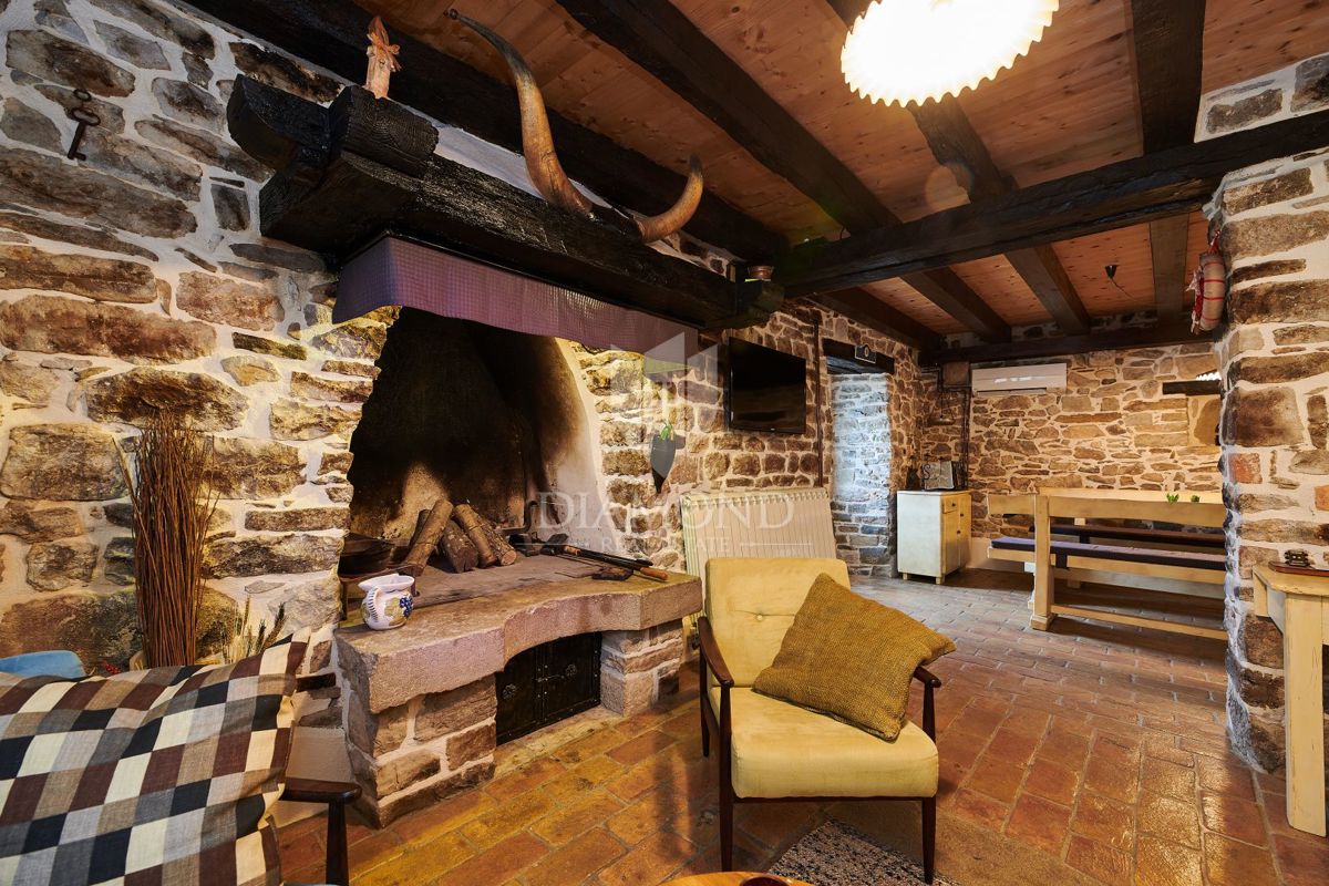 Pazin, okolica, kamnita lepotica z dvema bazenoma