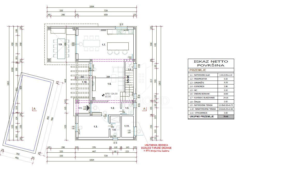Žminj, okolica, nova hiša z bazenom v podeželski idili