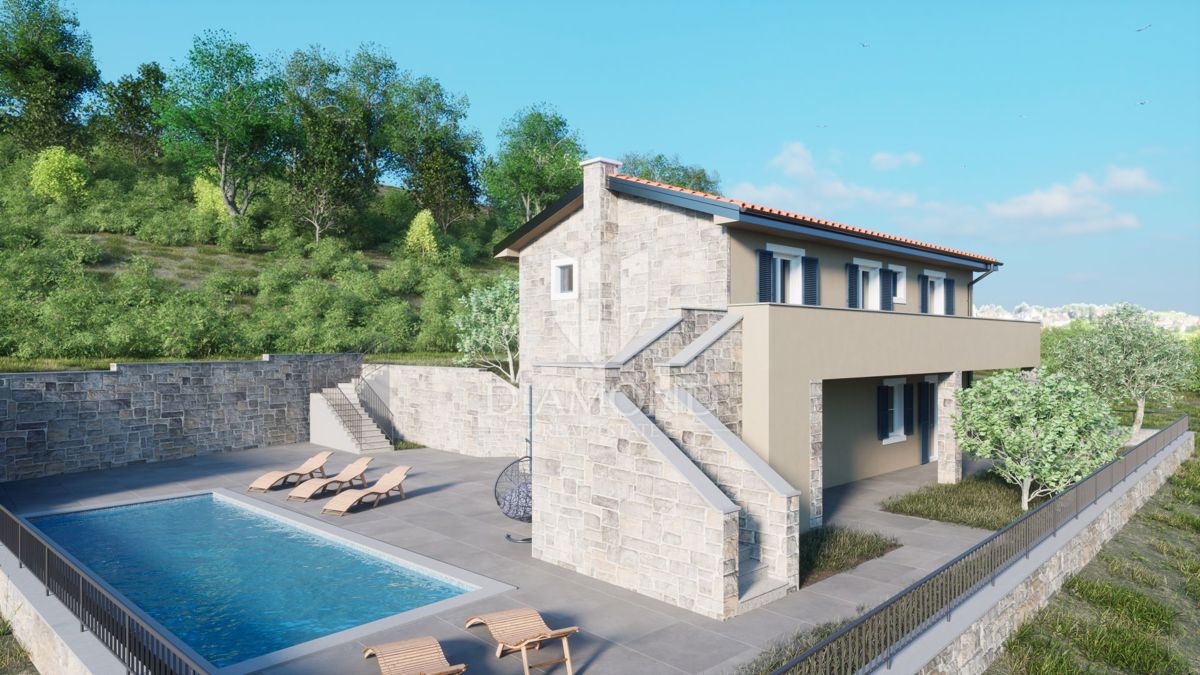 Momjan, novogradnja, vila z bazenom!