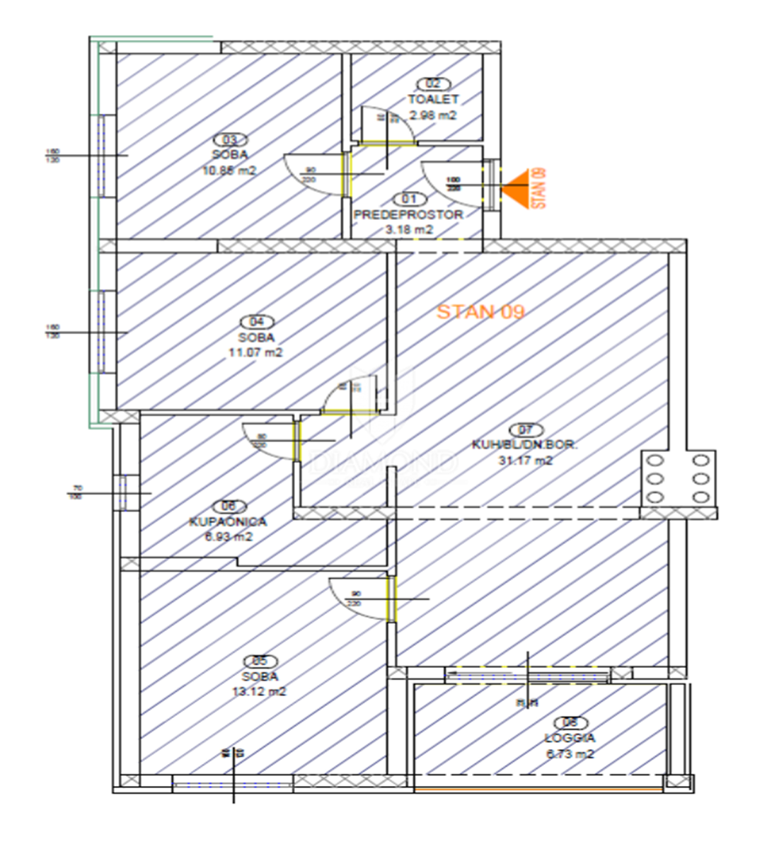 Apartmaj Brestovice, Kastav, 86,27m2