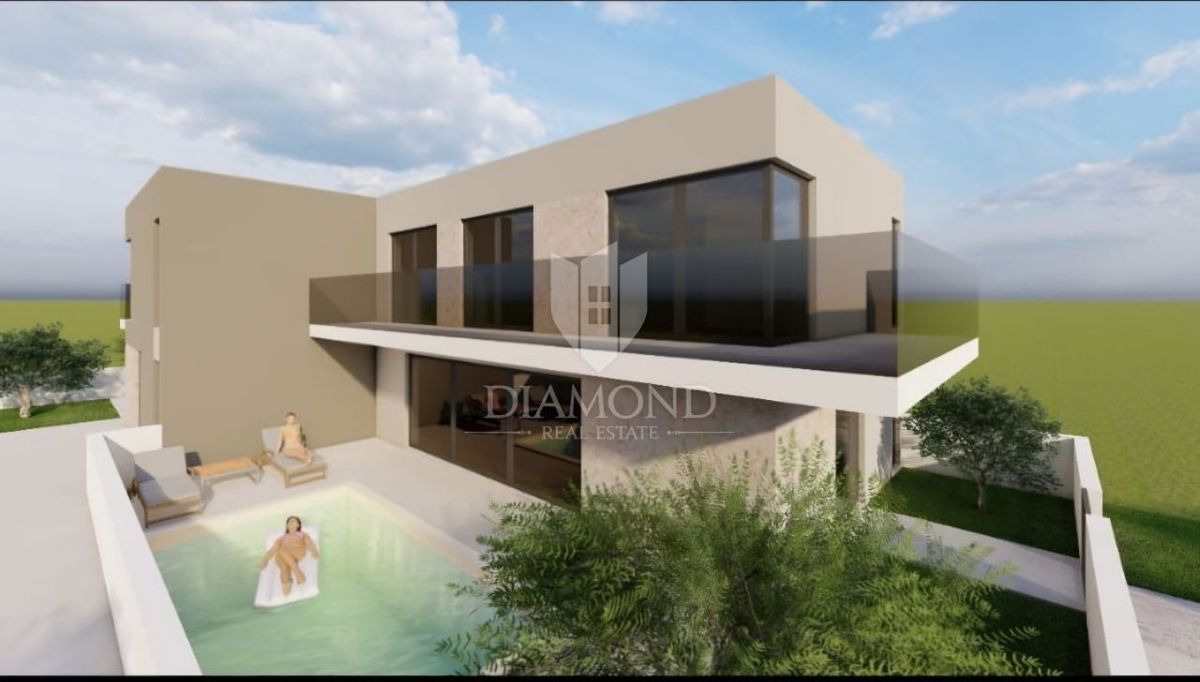 Poreč, gradbeno zemljišče s projektom 2 km od centra!