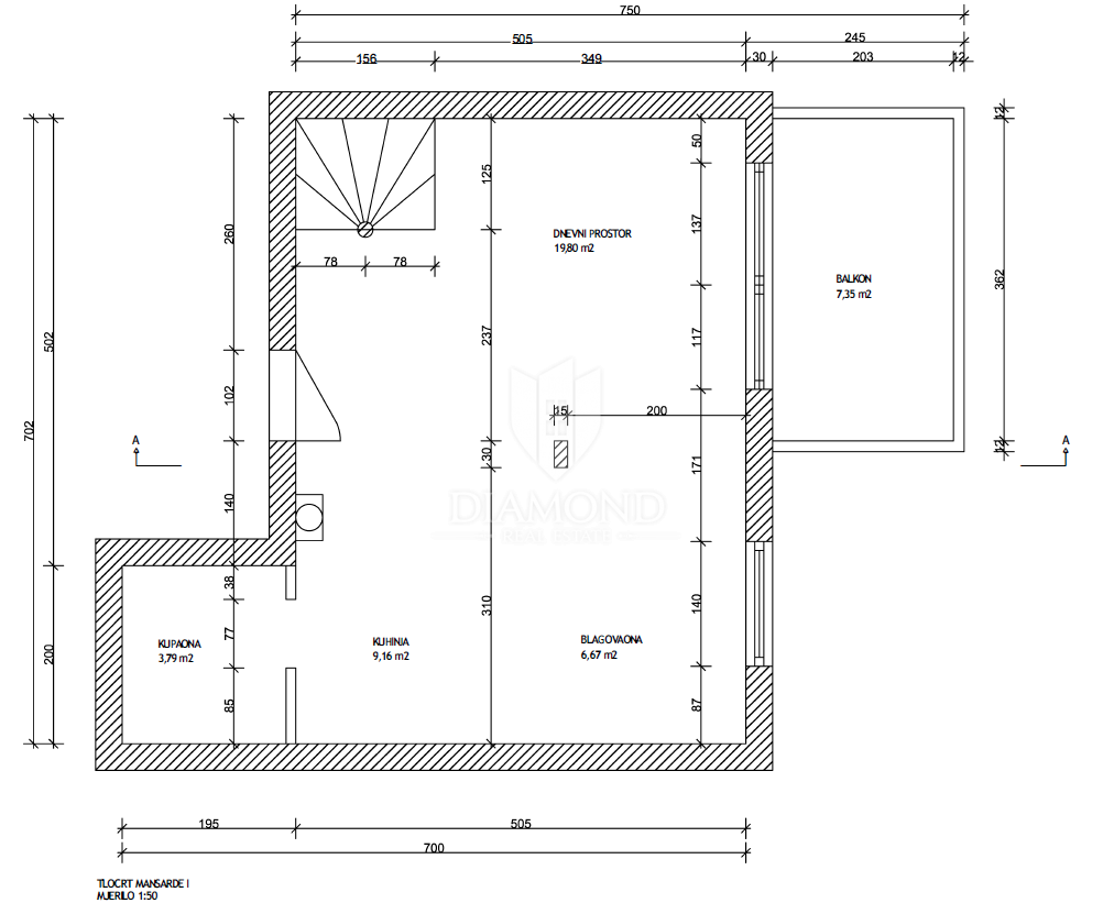 EKSKLUZIVNO pri Diamond! Apartma v Rovinju na iskani lokaciji