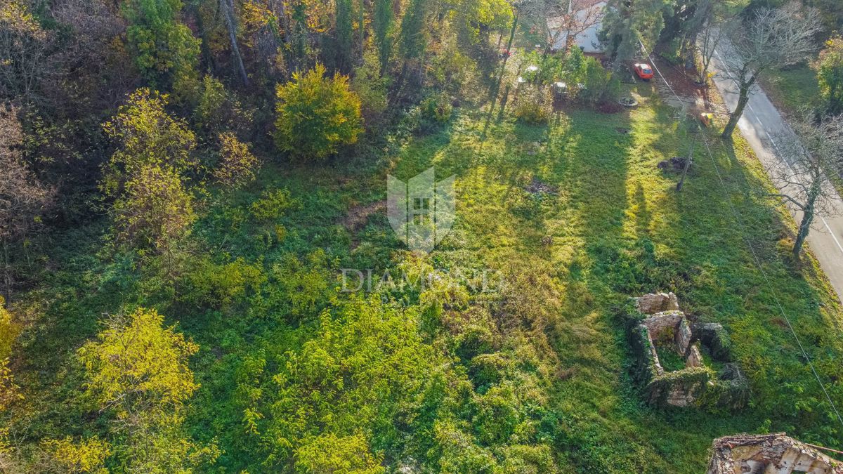 Oprtalj, okolica! Zazidljivo zemljišče na mirni lokaciji!