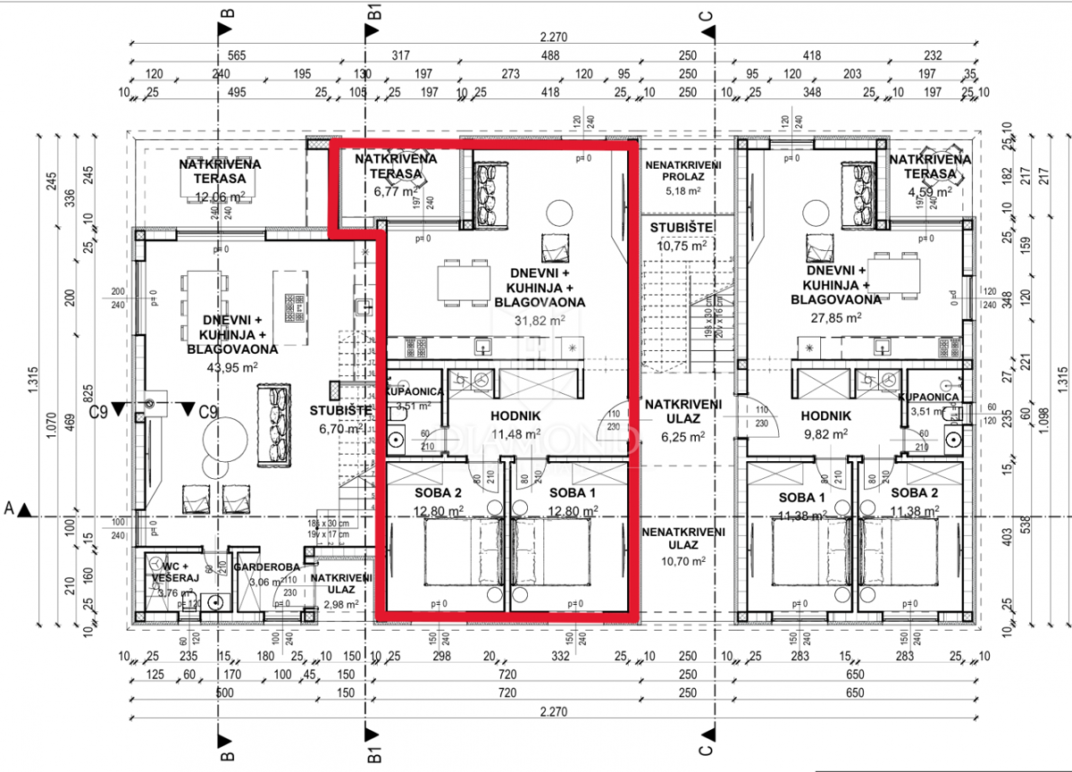 Poreč, novo stanovanje v bližini vseh storitev