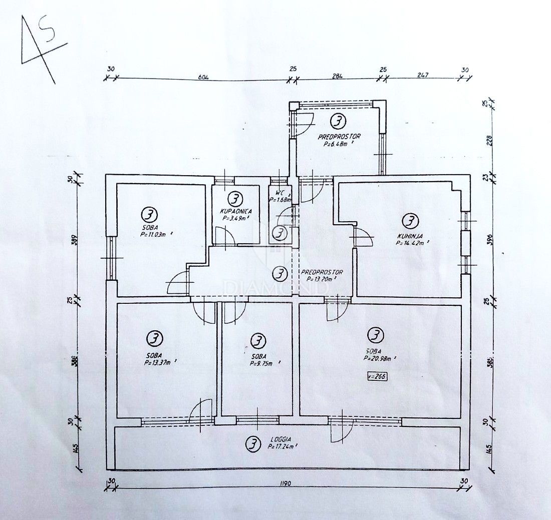 REKA – TROSOBNO STANOVANJE Z GARAŽAMI