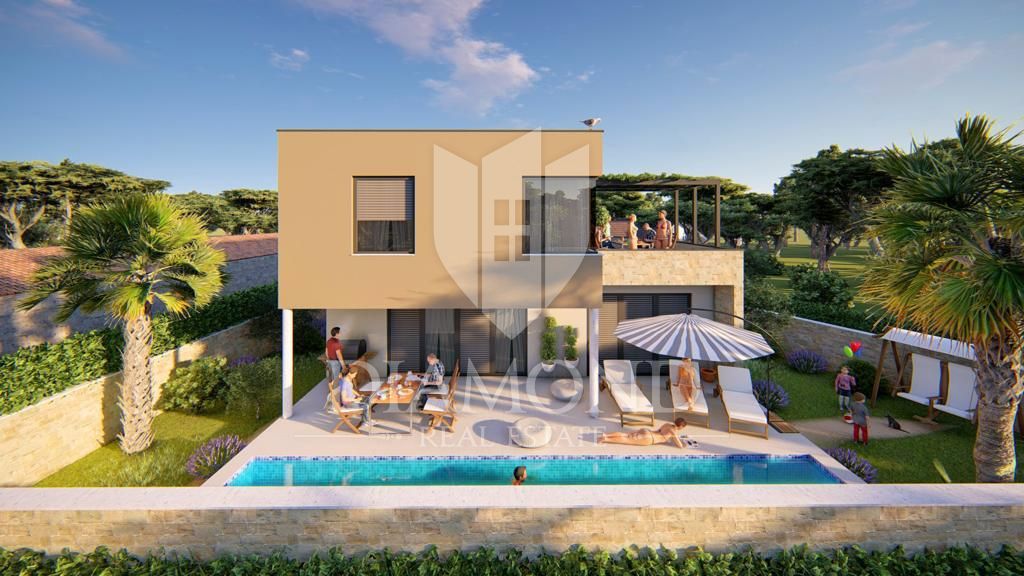 Ližnjan, okolica, moderna hiša z dvema apartmajema