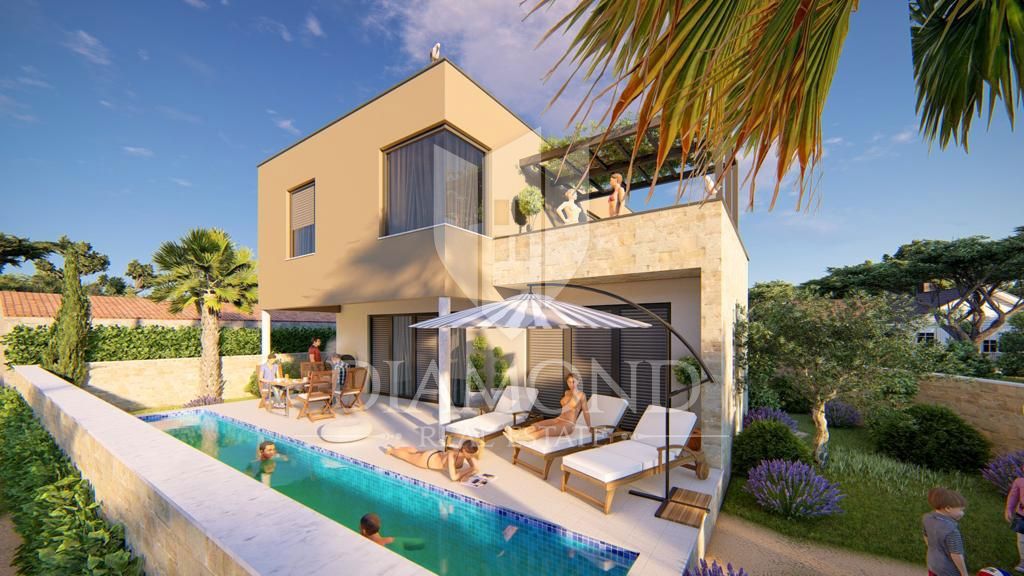 Ližnjan, okolica, moderna hiša z dvema apartmajema