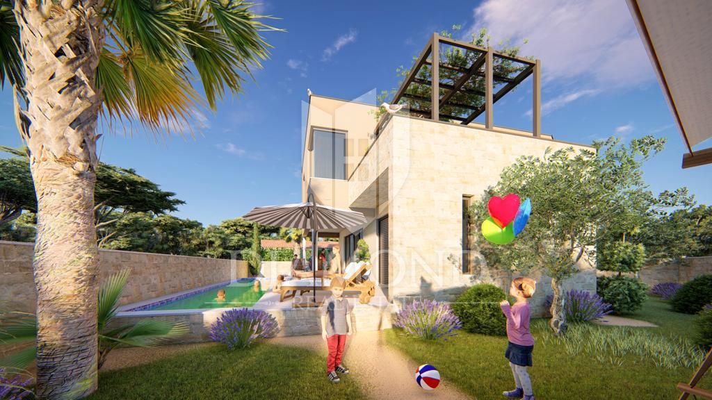 Ližnjan, okolica, moderna hiša z dvema apartmajema