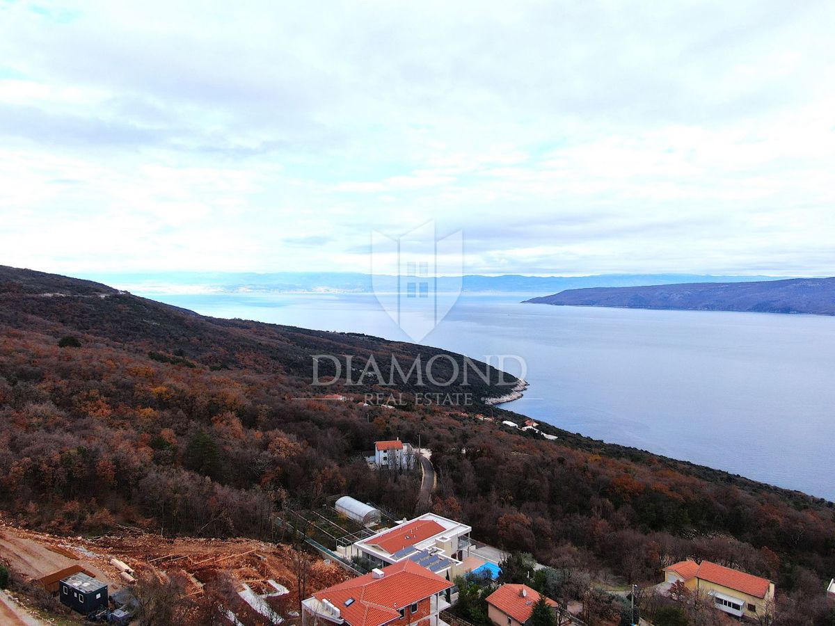 Labin, Rabac, nova hiša s prekrasnim pogledom na morje