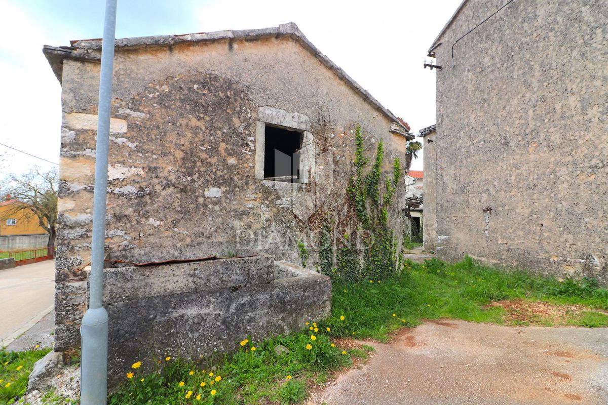 Žminj, kamnita hiša za obnovo z velikim vrtom