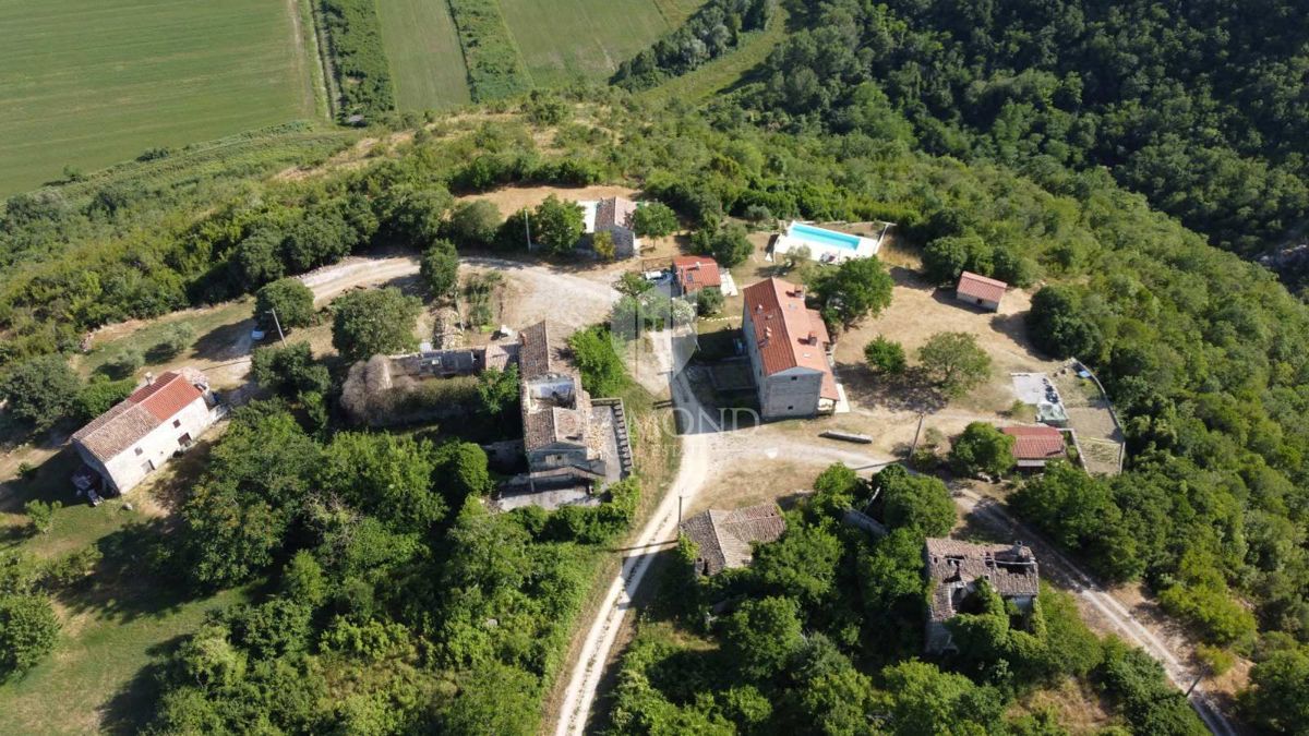 Grožnjan, okolica! Posestvo z velikim zemljiščem!