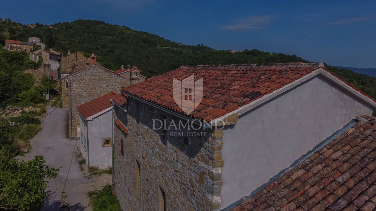 Motovun, Kamnita hiša s panoramskim pogledom na Motovun!