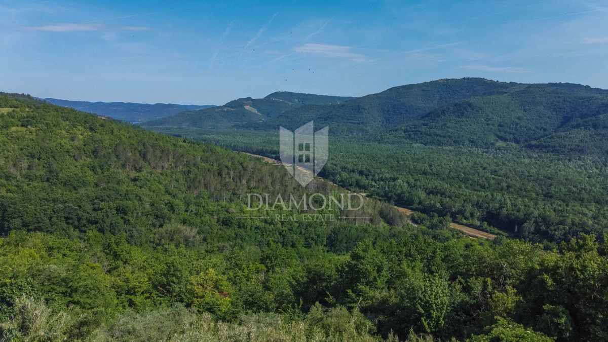 Motovun, Kamnita hiša s panoramskim pogledom na Motovun!