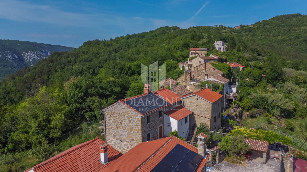 Motovun, Kamnita hiša s panoramskim pogledom na Motovun!