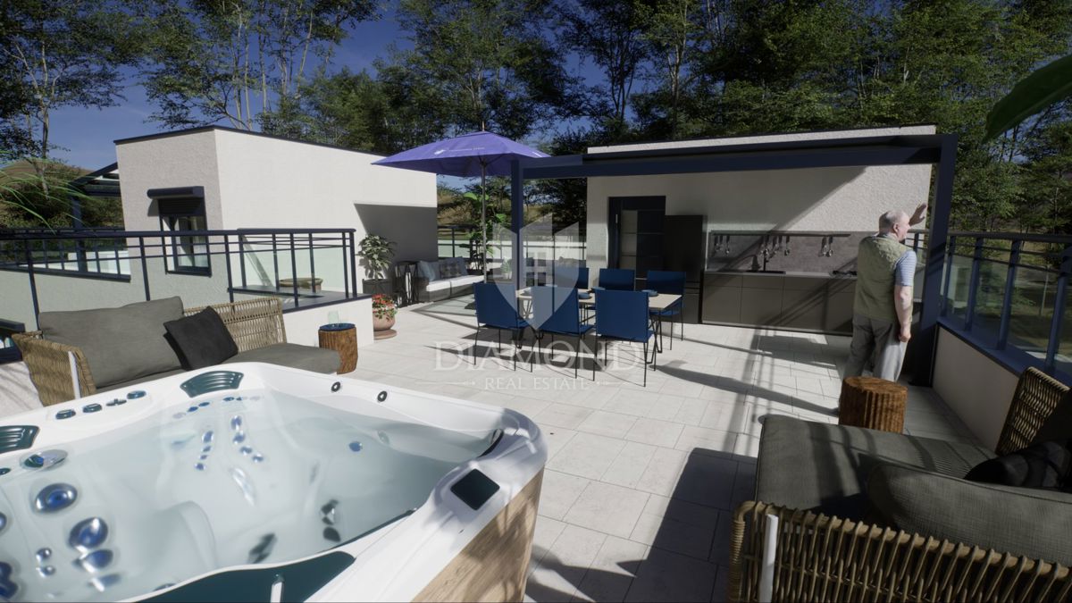 Penthouse doživetje v 1. nadstropju – zasebna terasa in mirna lokacija