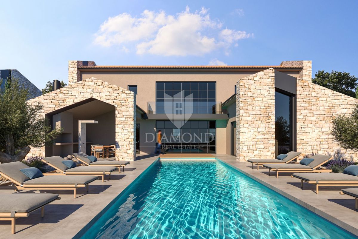 Poreč - okolica - Odlično gradbeno zemljišče 2132 m² s projektom in dovoljenjem