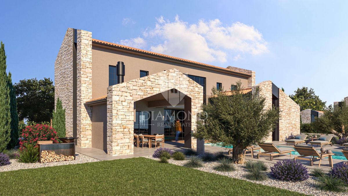 Poreč - okolica - Odlično gradbeno zemljišče 2132 m² s projektom in dovoljenjem