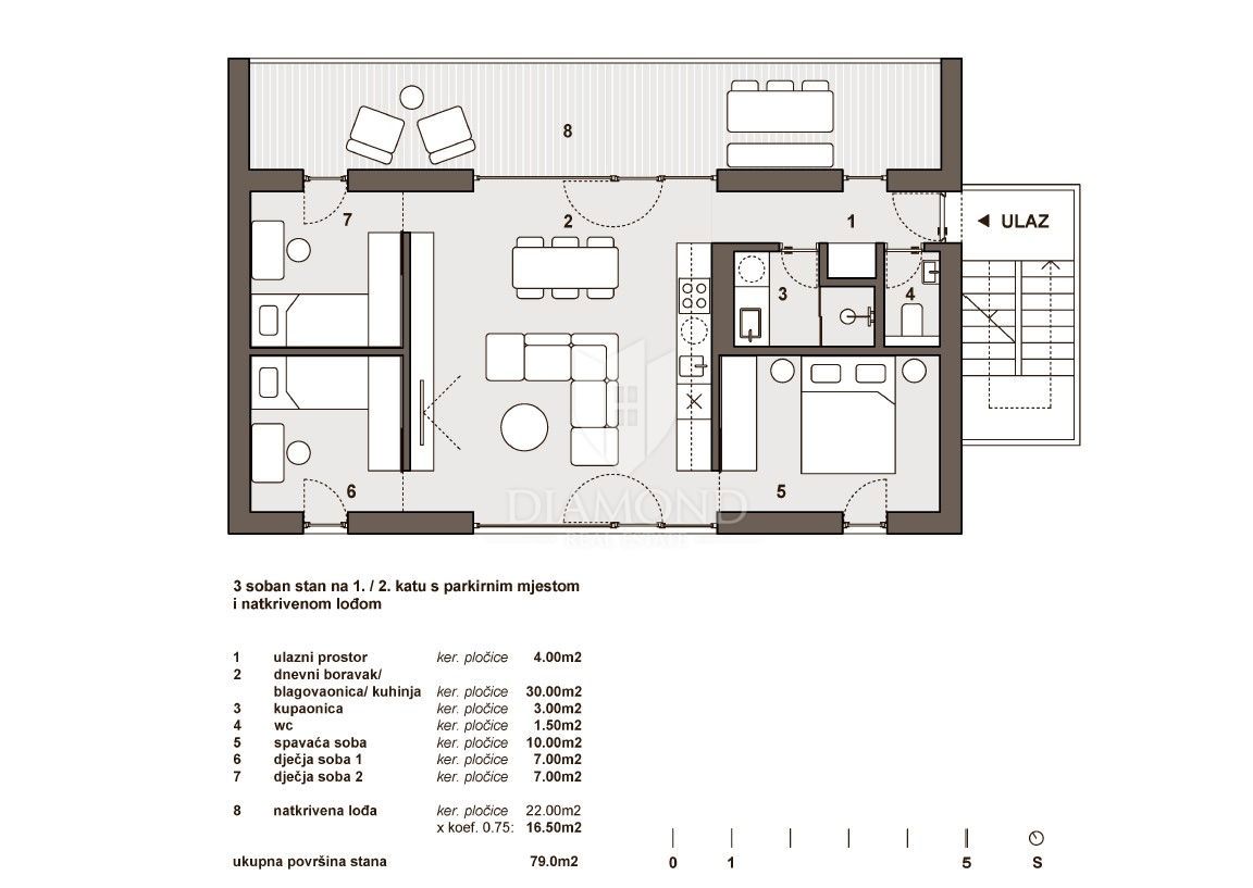 Umag, Savudrija! Apartma s 3 spalnicami!