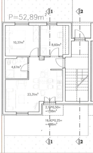 Dvosobno stanovanje v gradnji - Pula