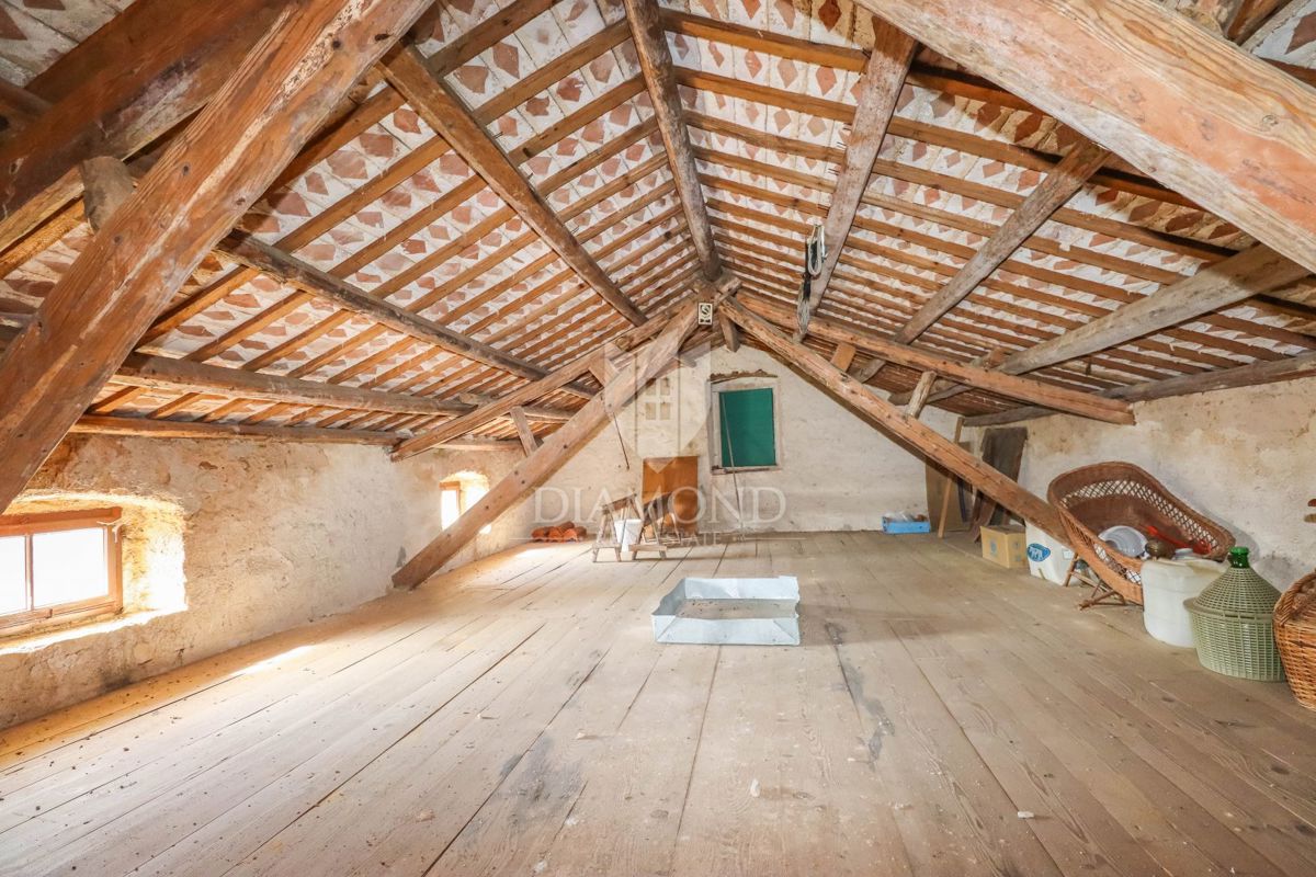 Kanfanar, okolica, pristna kmečka hiša z velikim vrtom