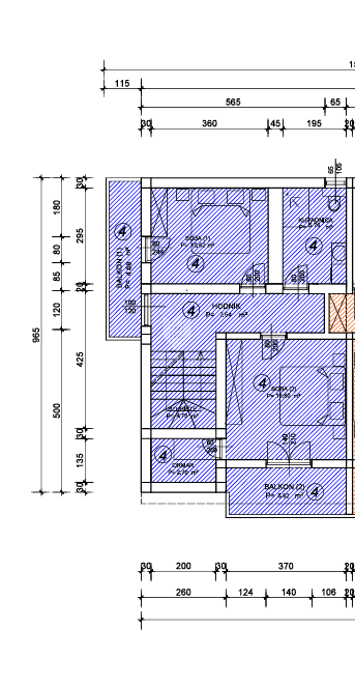 Apartmaj Marinići, Viškovo, 131m2