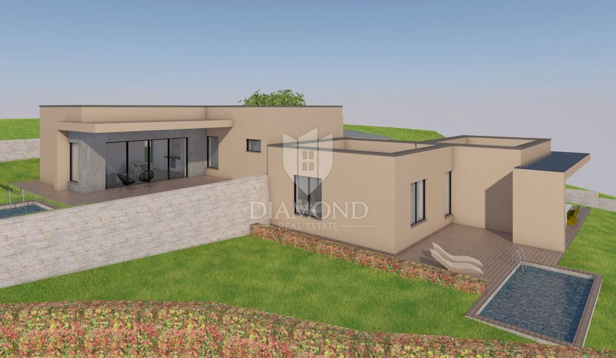 Poreč, okolica, gradbena parcela s projektom
