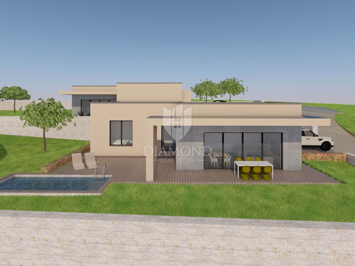 Poreč, okolica, gradbena parcela s projektom