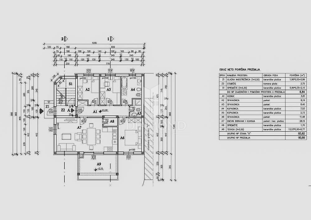 Apartmaj Marčana, 96m2
