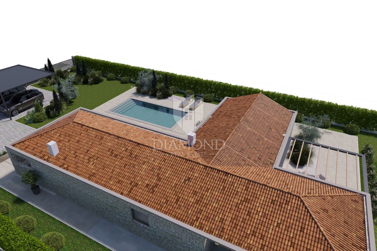 Poreč, okolica, moderna pametna hiša z bazenom