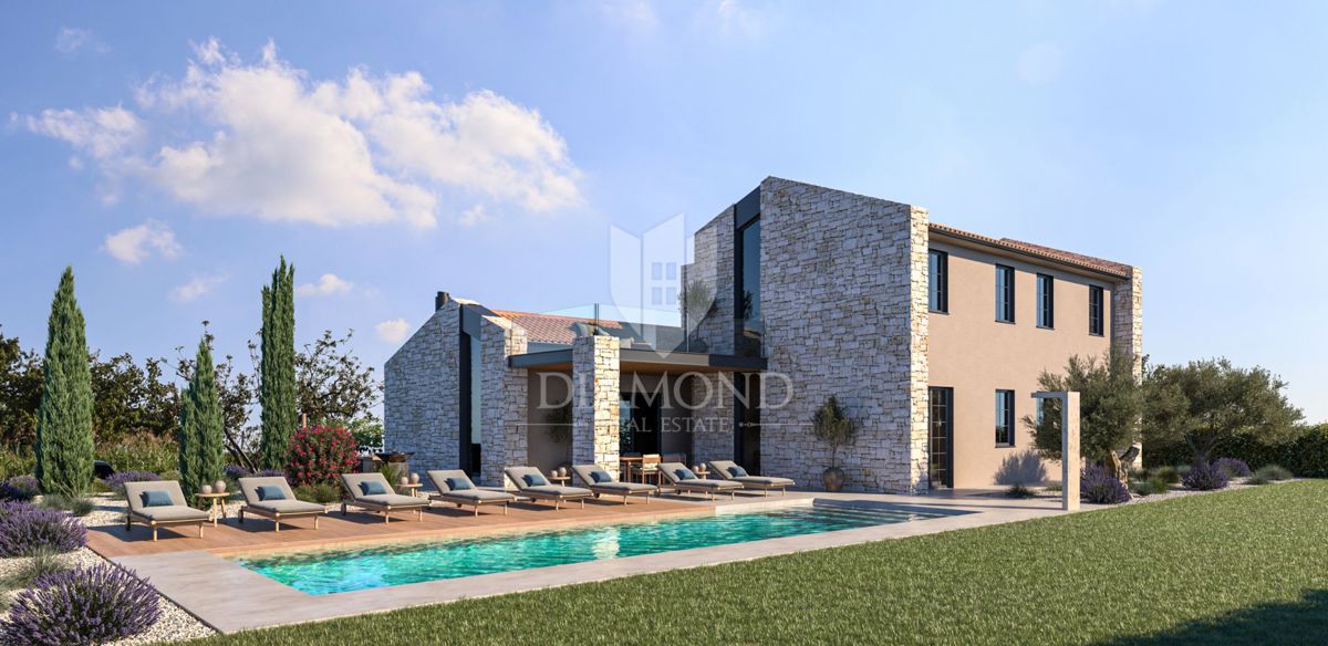 Poreč - okolica - Gradbena parcela 846 m² s projektom in dovoljenjem