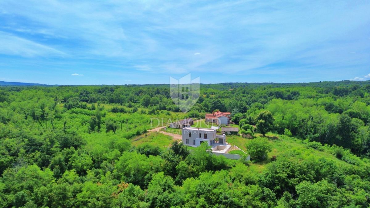 Labin, okolica, novogradnja s panoramskim razgledom