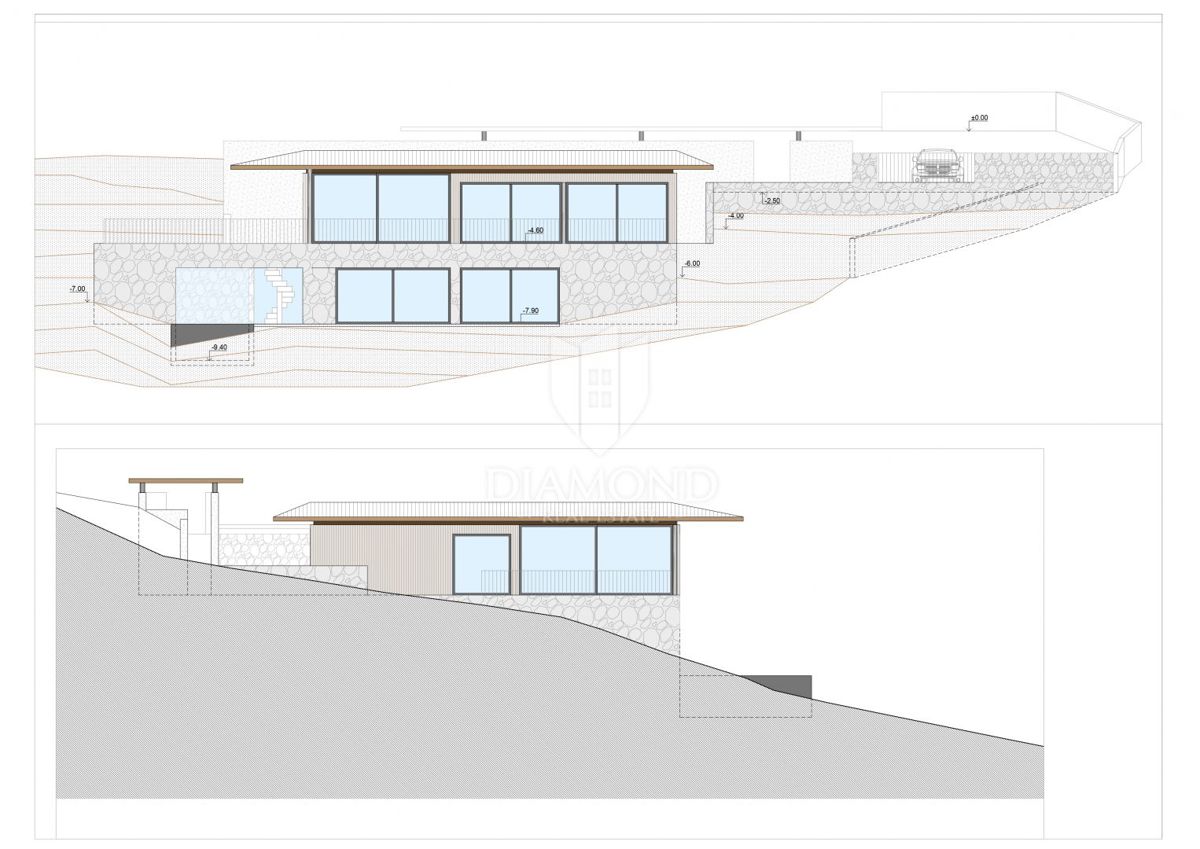 Buje, Krasica, zemljišče 2.000 m² z odprtim razgledom in projektom!