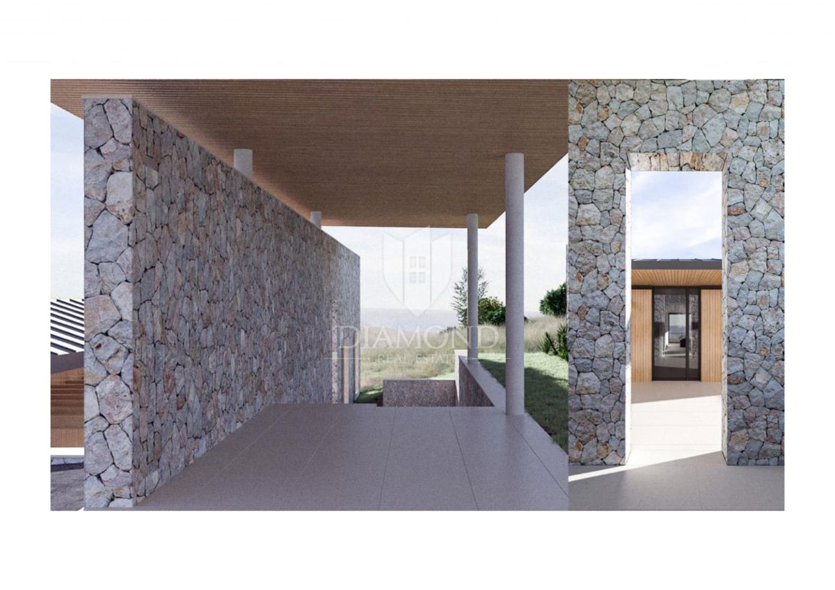 Buje, Krasica, zemljišče 2.000 m² z odprtim razgledom in projektom!