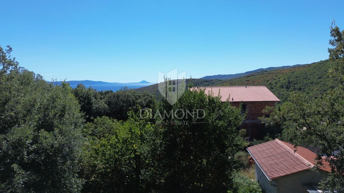 Rabac, Labin, okolica, hiša s pogledom na morje